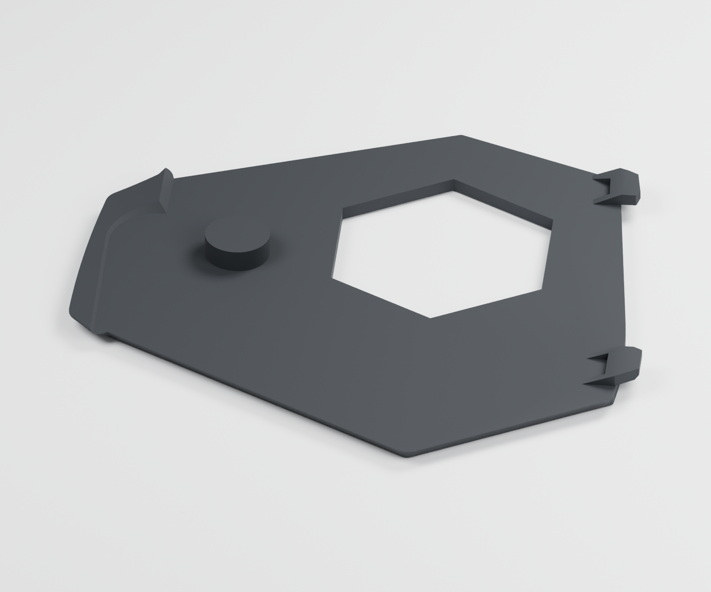 Gewichtsfach-Abdeckung für Logitech G502 Hero – mattschwarzes 3D-Rendering. Dies ist eine Beispielgrafik. Die Farbe kann variieren.