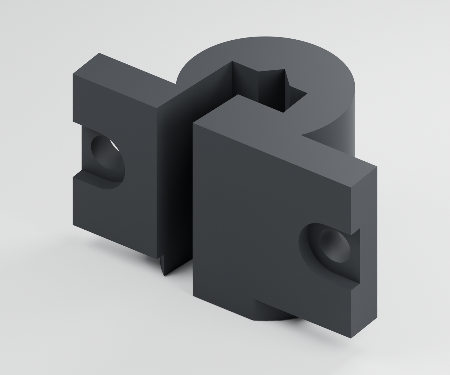 Halteclip SP1044 für passende Seitz/Dometic-Fensterrollos – mattschwarzes 3D-Rendering. Dies ist eine Beispielgrafik. Die Farbe kann variieren.